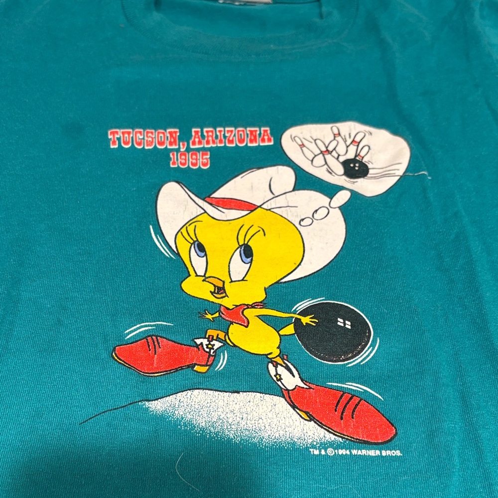 Kids Teal Tweety Vintage Graphic T-Shirt